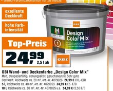Wand- und Deckenfarbe „Design Color Mix“ bei OBI in Schwerte Wand- und Deckenfarbe „Design Color Mix“ im Angebot bei OBI Schwerte