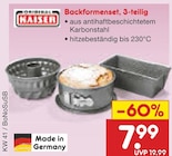 Aktuelles Backformenset, 3-teilig Angebot bei Netto Marken-Discount in Oberhausen ab 7,99 €