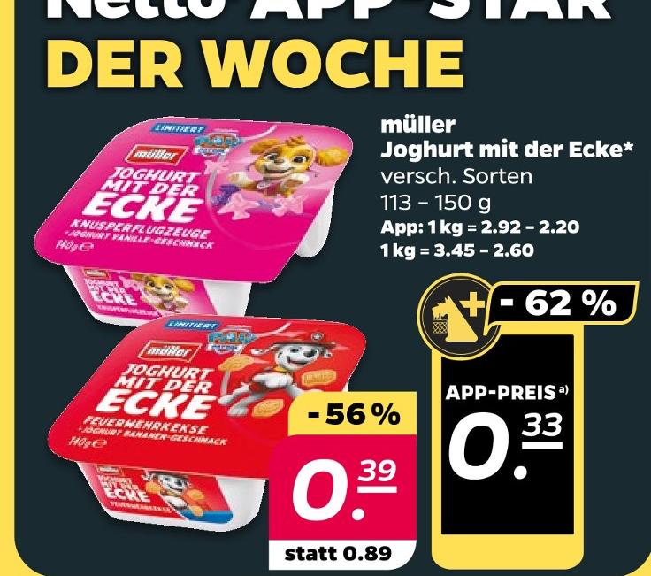 Joghurt mit der Ecke