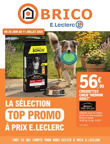 Catalogue E.Leclerc de la semaine 27, "LA SÉLECTION TOP PROMO À PRIX E.LECLERC", page 1, 30/06/2026 - 11/07/2026 Prospectus E.Leclerc en cours, "LA SÉLECTION TOP PROMO À PRIX E.LECLERC", page 1 sur 4