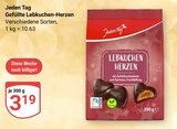 Gefüllte Lebkuchen-Herzen Angebote von Jeden Tag bei GLOBUS Bad Homburg für 3,19 €