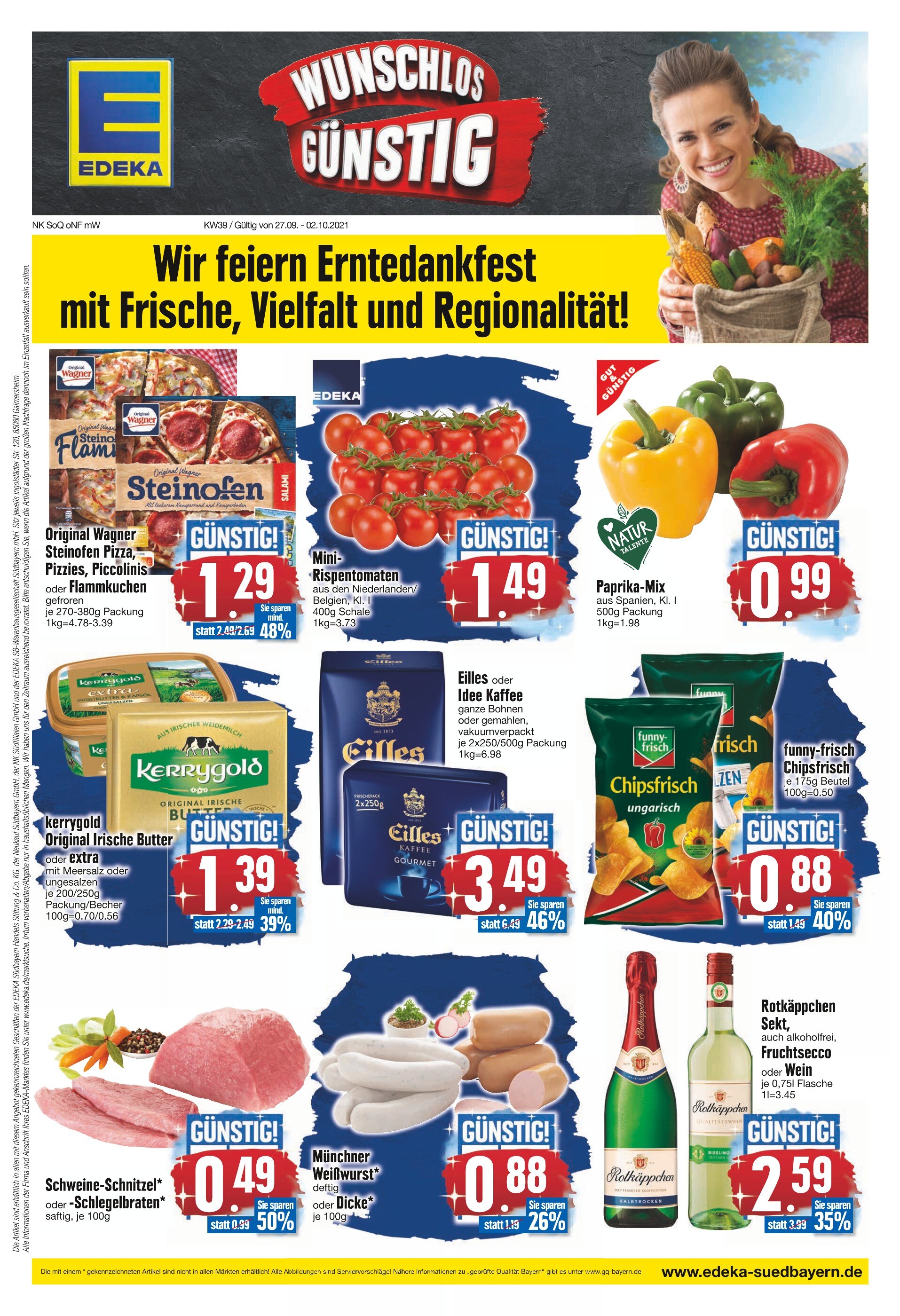 EDEKA Prospekt für Stetten mit 20 Seiten EDEKA Prospekt für Stetten: "WUNSCHLOS GÜNSTIG", 20 Seiten, 27.09.2021 - 02.10.2021