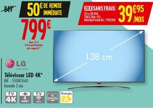 Tv Led - Lg - Carrefour Tv Led - Lg à 799,00 € dans le catalogue Carrefour "Une rentrée super bien étudiée"