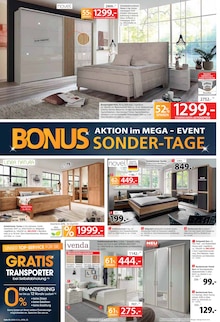 Bett im Zurbrüggen Prospekt "BONUS SONDER-TAGE" mit 20 Seiten (Bochum)