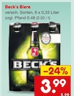 Biere im Angebot bei Netto Marken-Discount in Emmendingen Biere Angebote von Beck's bei Netto Marken-Discount Emmendingen für 3,99 €