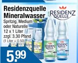 Mineralwasser Spritzig von Residenzquelle im aktuellen Getränke City Prospekt für 5,99 €