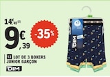Lot de 3 boxers junior garçon - DIM en promo chez E.Leclerc Lot de 3 boxers junior garçon - DIM dans le catalogue E.Leclerc