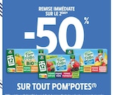 Promo Remise immédiate sur le 2ème -50% SUR TOUT POM'POTES à  dans le catalogue Intermarché Contact à Groix