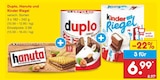 Netto Marken-Discount Schörghof - Duplo, Hanuta und Kinder Riegel Angebot im Prospekt Duplo, Hanuta und Kinder Riegel bei Netto Marken-Discount im Schörghof Prospekt für 6,99 €