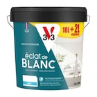 Peinture(d) murs, plafonds et boiseries éclat de blanc V33 blanc mat 10L + 20% gratuit - V33 dans le catalogue Castorama