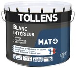 Peinture monocouche murs et plafonds intérieure acrylique mat blanc 10 L - Tollens dans le catalogue Brico Dépôt
