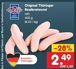 Original Thüringer Rostbratwurst von Wolf für 2,49 € bei Netto Marken-Discount im Angebot Original Thüringer Rostbratwurst von Wolf im aktuellen Netto Marken-Discount Prospekt
