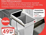 Einbau-Mülltrennungssystem im Angebot bei GLOBUS in Hoyerswerda Einbau-Mülltrennungssystem Angebote von Hailo bei GLOBUS Hoyerswerda für 1,89 €
