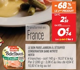 Le Bon Paris Jambon à l'Étouffée Conservation Sans Nitrite - Herta dans le catalogue Netto