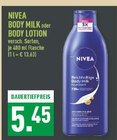 Body Milk im Angebot bei Marktkauf in Herne Body Milk Angebote von NIVEA bei Marktkauf Herne für 5,45 €