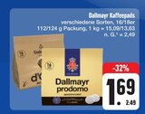 Kaffeepads Angebote von Dallmayr bei E center Fürth für 1,69 €