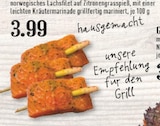 norwegisches Lachsfilet auf Zitrongrasspieß bei EDEKA im Prospekt "" für 3,99 €