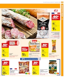 Prix et réduction Saucisse sèche dans le prospectus Carrefour Market en cours Offre Saucisse sèche dans le catalogue Carrefour Market du moment à la page 9