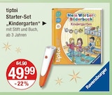 tiptoi Starter-Set „Kindergarten“ im V-Markt Prospekt tiptoi Starter-Set „Kindergarten“ von Ravensburger im aktuellen V-Markt Prospekt für 49,99 €