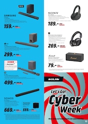 Aktueller MediaMarkt Saturn Prospekt mit Lautsprecher, "Let’s Go Deals! Black Week", Seite 13