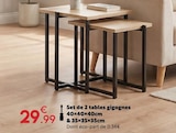 Set de 2 tables gigognes dans le catalogue Maxi Bazar