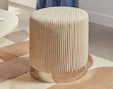 Pouf sylia velours côtelé ø38cm en promo chez Maxi Bazar Villeurbanne à 39,99 €
