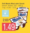 Monte Maxi oder Snack von Zott im aktuellen Marktkauf Prospekt