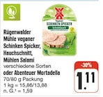 Veganer Schinken Spicker, Hauchschnitt, Mühlen Salami verschiedene Sorten oder Abenteuer Mortadella Angebote von Rügenwalder Mühle bei nah und gut Dresden für 1,11 €