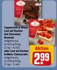 Lust auf Kuchen Hot Chocolate Brownie oder Erdbeer Cheesecake im Angebot bei REWE in Hoyerswerda Lust auf Kuchen Hot Chocolate Brownie oder Erdbeer Cheesecake Angebote von Coppenrath & Wiese bei REWE Hoyerswerda für 2,99 €