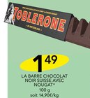 LA BARRE CHOCOLAT NOIR SUISSE AVEC NOUGAT - TOBLERONE dans le catalogue Stokomani