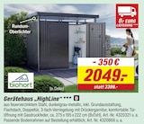 Gerätehaus HighLine B von biohort für 2.049,00 € bei toom Baumarkt im Angebot Gerätehaus HighLine B von biohort im aktuellen toom Baumarkt Prospekt