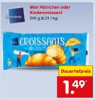 Aktuelles Mini Hörnchen oder Kindercroissant Angebot bei Netto Marken-Discount in Stuttgart ab 1,49 €