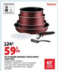 Set à poignée amovible Simply Cook - Tefal - Auchan Hypermarché à Roubaix Set à poignée amovible Simply Cook - Tefal en promo chez Auchan Hypermarché Roubaix à 59,99 €