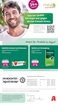 mea - meine apotheke Prospekt der KW 33 "Unsere August-Angebote" Aktueller mea - meine apotheke Prospekt "Unsere August-Angebote" Seite 1 von 4 Seiten