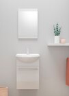 Meuble lave-mains + vasque céramique + miroir aroa - SENSEA en promo chez Weldom Meuble lave-mains + vasque céramique + miroir aroa - SENSEA dans le catalogue Weldom
