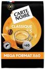 Dosettes de café souples Classique N°5 - Carte Noire - Intermarché à Saumur Dosettes de café souples Classique N°5 - Carte Noire en promo chez Intermarché Saumur à 3,88 €