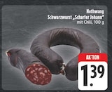 Schwarzwurst "Scharfer Johann" Angebote von Nothwang bei EDEKA Erlangen für 1,39 €