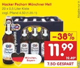 Münchner Hell im Netto Marken-Discount Prospekt Münchner Hell von Hacker Pschorr im aktuellen Netto Marken-Discount Prospekt für 11,99 €
