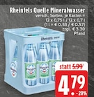 Mineralwasser Angebote von Rheinfels Quelle bei E center Grevenbroich für 4,79 €