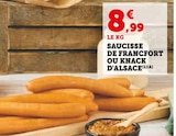 Saucisse de francfort à Super U dans Le Tronchet