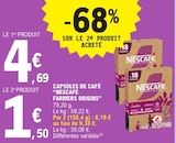 Capsules de café Farmers Origins - Nescafé - E.Leclerc à Périgueux Capsules de café Farmers Origins - Nescafé en promo chez E.Leclerc Périgueux à 1,50 €