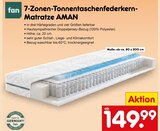 7-Zonen-Tonnentaschenfederkern-Matratze AMAN im Angebot bei Netto Marken-Discount in Würzburg 7-Zonen-Tonnentaschenfederkern-Matratze AMAN Angebote von fan bei Netto Marken-Discount Würzburg für 149,99 €