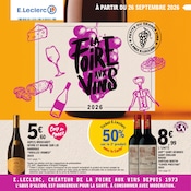 Prospectus Supermarchés E.Leclerc en cours à Faye-l'Abbesse et alentours, "LA FOiRE AUX ViNS", 108 pages, 26/09/2026 - 11/10/2026 Catalogue Supermarchés E.Leclerc en cours à Faye-l'Abbesse et alentours, "LA FOiRE AUX ViNS", 108 pages, 26/09/2026 - 11/10/2026