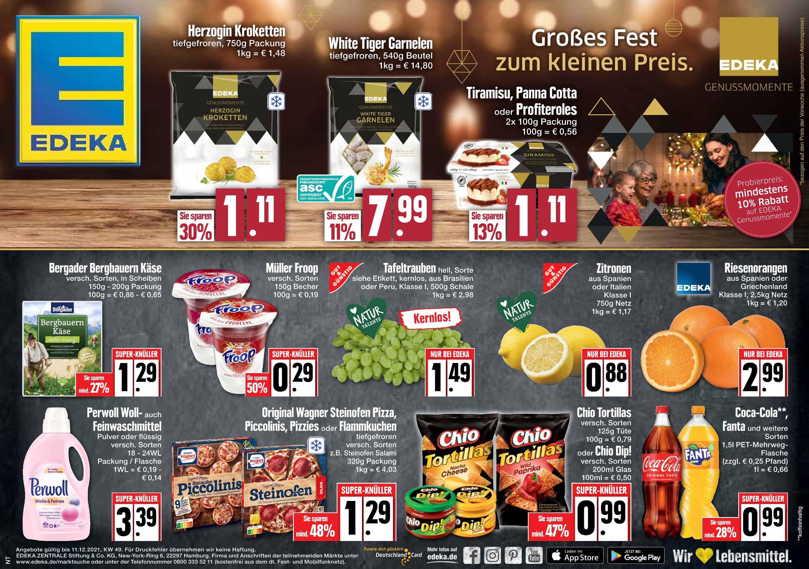 EDEKA Prospekt für Memmingen mit 1 Seite EDEKA Prospekt für Memmingen: "Top Angebote", 1 Seite, 09.12.2021 - 11.12.2021