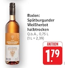 Spätburgunder Weißherbst halbtrocken Angebote von Baden bei EDEKA Waiblingen für 1,79 €