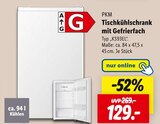 Tischkühlschrank mit Gefrierfach Angebote von PKM bei Lidl Schwäbisch Hall für 129,00 €