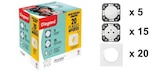 Castorama Aix-en-Provence - Promo Coffret interrupteurs et prises blanc Dooxie, 20 plaques de finition + 5 interrupteurs va-et-vient + 15 prises 2P+T 16A Promo Coffret interrupteurs et prises blanc Dooxie, 20 plaques de finition + 5 interrupteurs va-et-vient + 15 prises 2P+T 16A à 109,00 € dans le catalogue Castorama à Aix-en-Provence