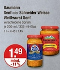 Senf oder Schneider Weisse Weißwurst Senf von Baumann im aktuellen V-Markt Prospekt für 1,49 €