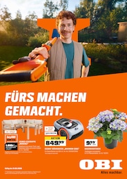 OBI Akku Rasenmaeher im Prospekt 