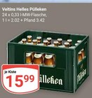 Helles Pülleken im Angebot bei GLOBUS in Koblenz Helles Pülleken Angebote von Veltins bei GLOBUS Koblenz für 15,99 €